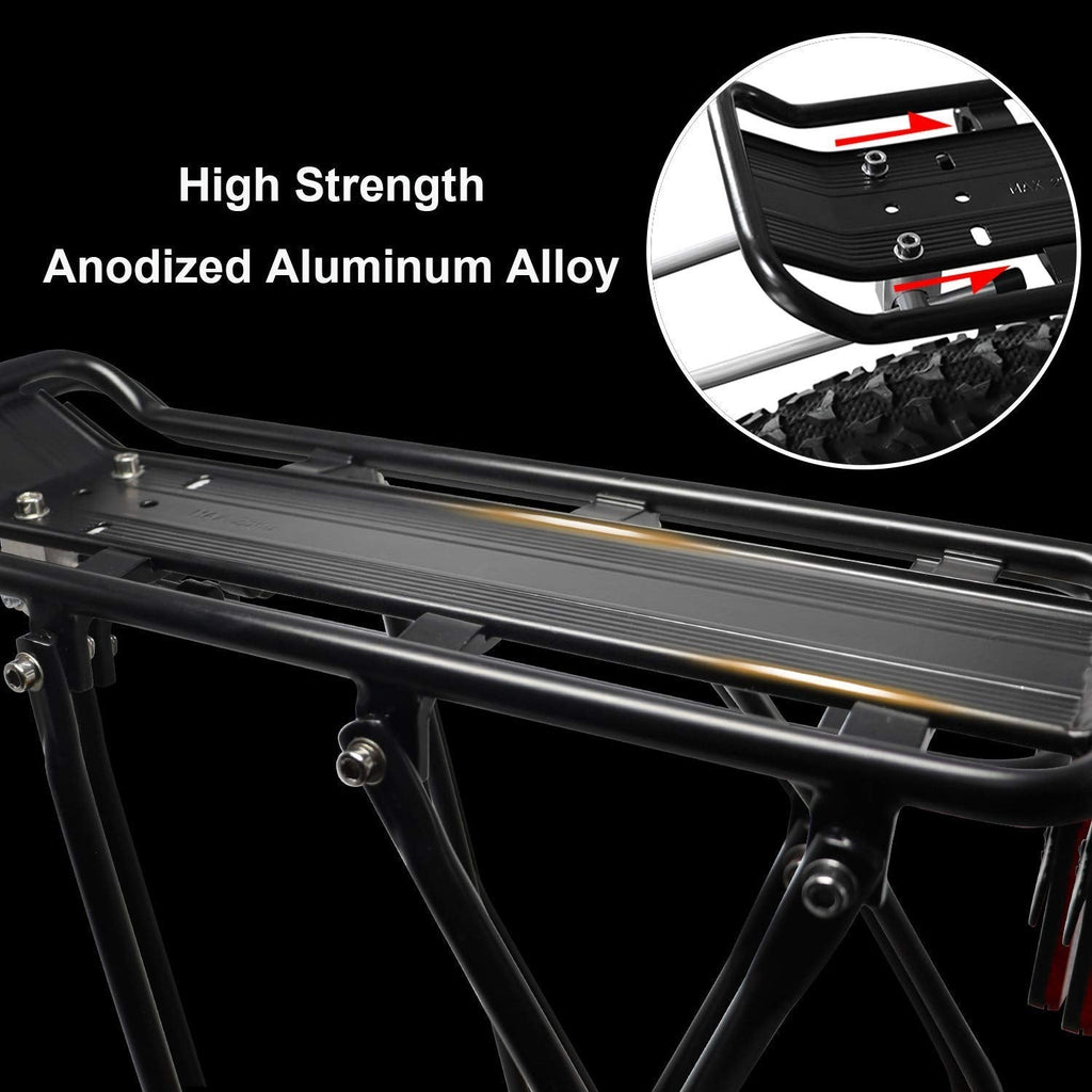 Bike Cargo Rack – Adjustable Aluminum Rear Luggage Carrier