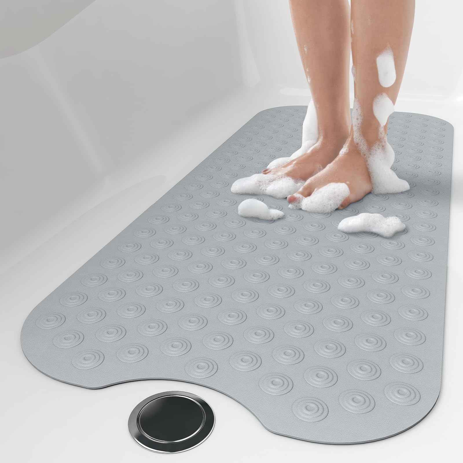 Yolife Extra Long Rubber Bath Mat – 40x100cm Suction Cup Free Tub Mat