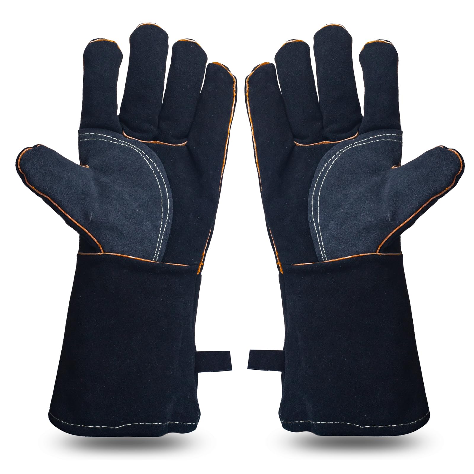 YOUYA Heat Resistant Leather Welding Gloves with Kevlar Stitching