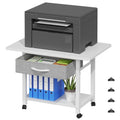 OYRREU Printer Stand on Wheels with Storage, Printer Table for Home Office