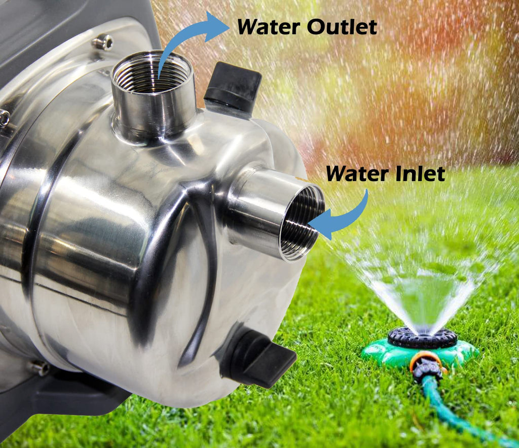 VEATON 1200W Garden Booster Jet Pump | 3500L/H Stainless Steel Pressure Pump