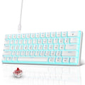 Snpurdiri 60% Mechanical Gaming Keyboard | Ice Blue LED Backlit (Red Switch)