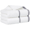 PiccoCasa 2 Pack Luxury Cotton Guest Towels – 750 GSM Grey Hand Towels