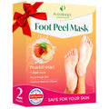 Plantifique Peach Foot Peel Mask - 2 Pairs Exfoliating Foot Treatment