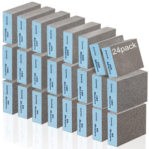 Onarway Sanding Sponges 24 Pack | 60-220 Grit Washable Sanding Blocks