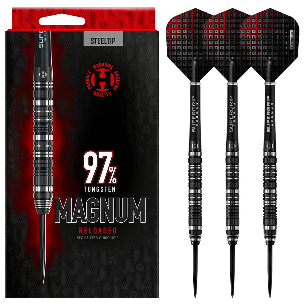 Harrows Magnum Reloaded 97% Tungsten Steel Tip Darts – Slim Parallel Barrel