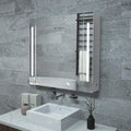 Janboe LED Bathroom Cabinet | Anti-Fog Mirror with Shaver Socket – White