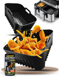 Jolof Store Silicone Air Fryer Liners for Tefal Dual Easy Fry XXL 11L