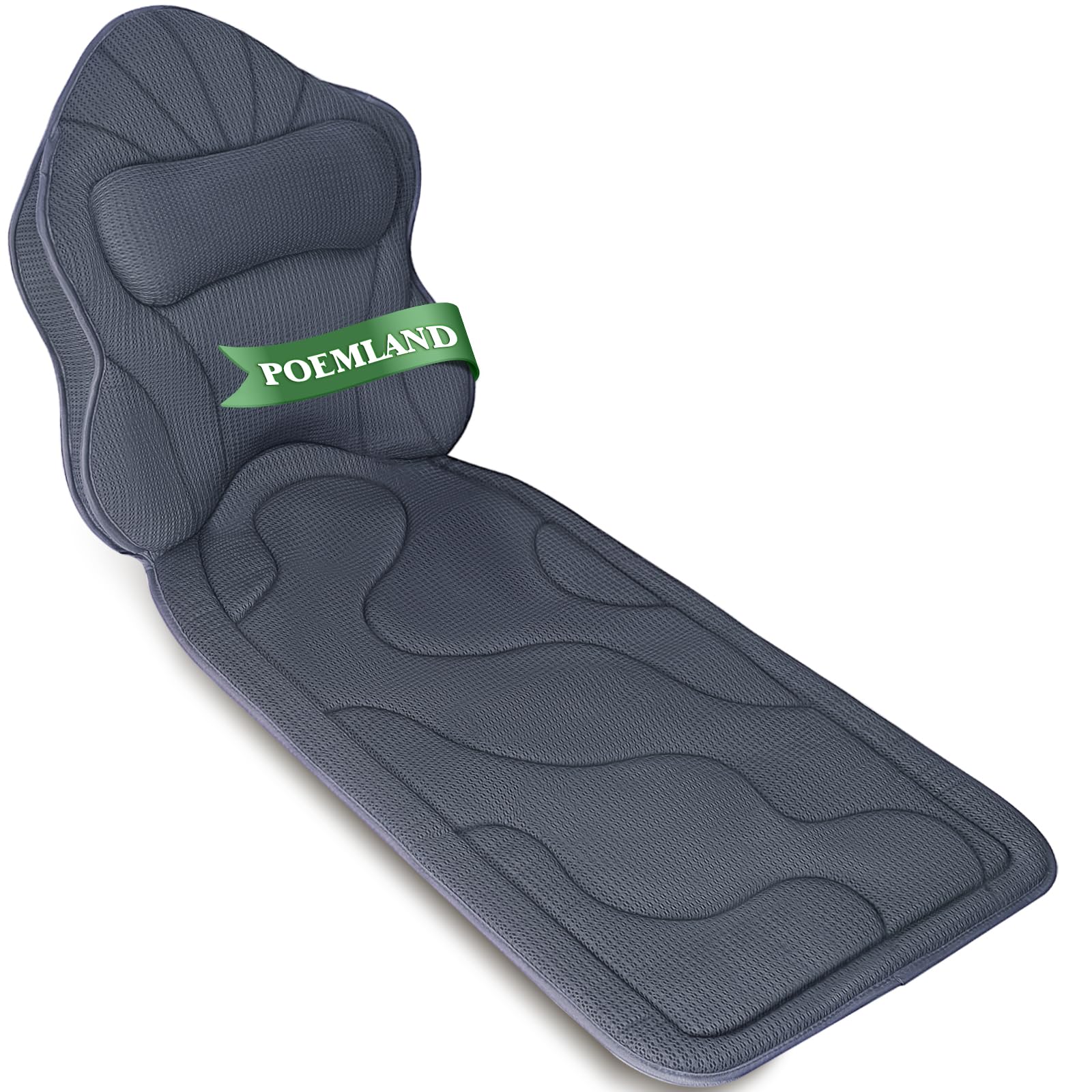 Jolof Store Full Body Bath Pillow – Grey 4D Mesh Non-Slip Spa Cushion