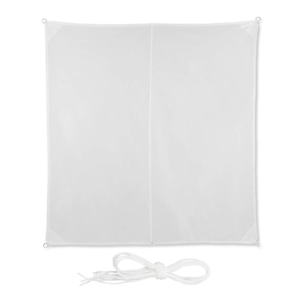 Relaxdays Square Shade Sail – 3x3m Water-Repellent UV Canopy, White