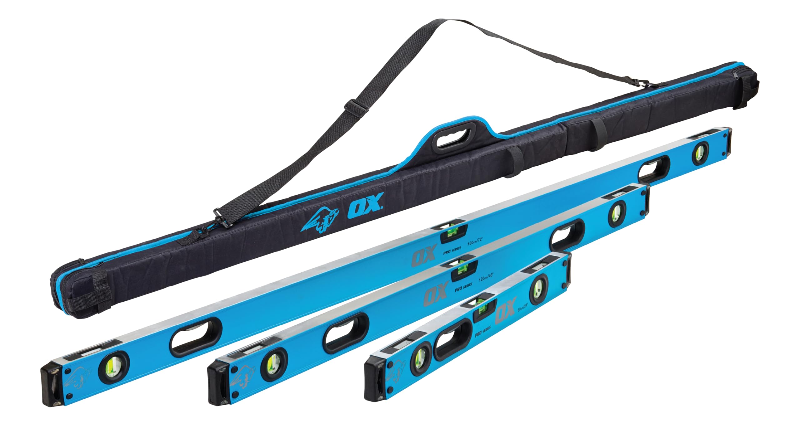 OX Pro Level Bag Set with 1800mm, 1200mm & 600mm Spirit Levels