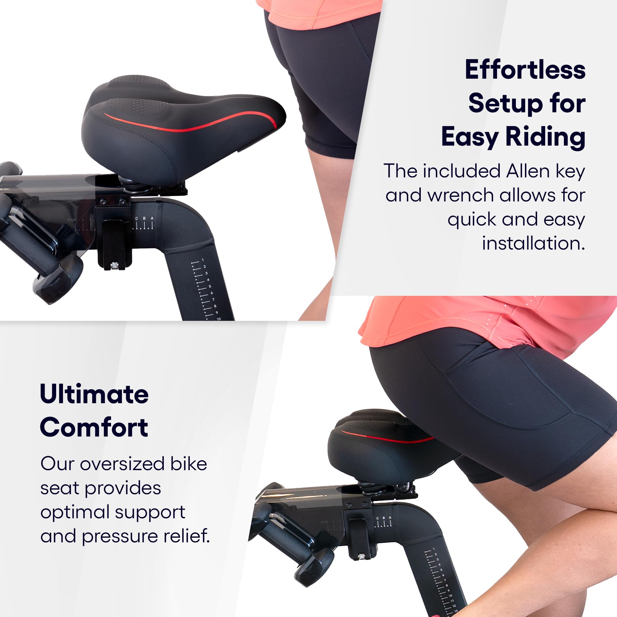 TrubliFit Extra Wide Bike Seat – Memory Foam Saddle for Peloton Bike