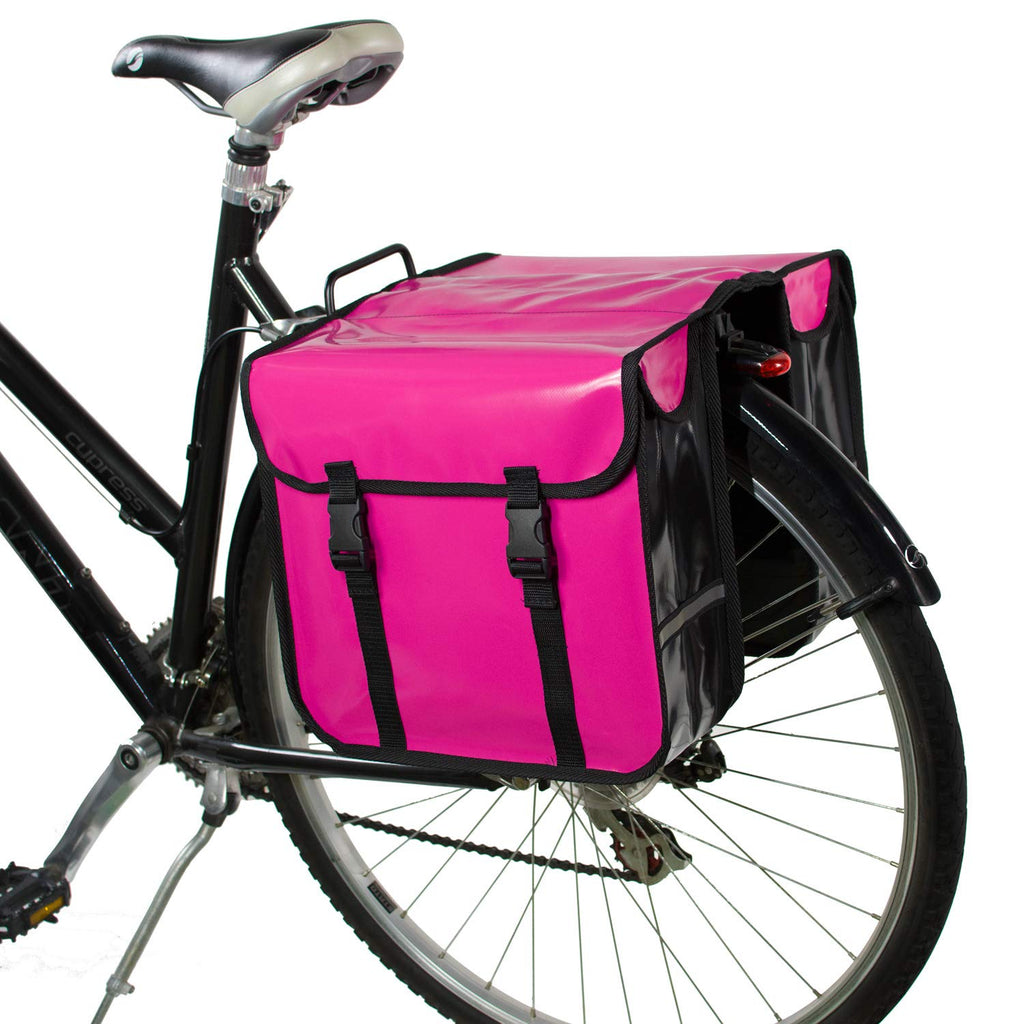 BikyBag Classic CW | Waterproof Double Bicycle Pannier Bag – Pink
