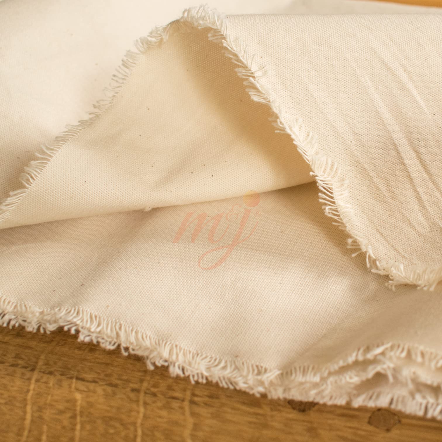 Jolof Store Natural Unbleached 100% Cotton Canvas Fabric - 10 Metre