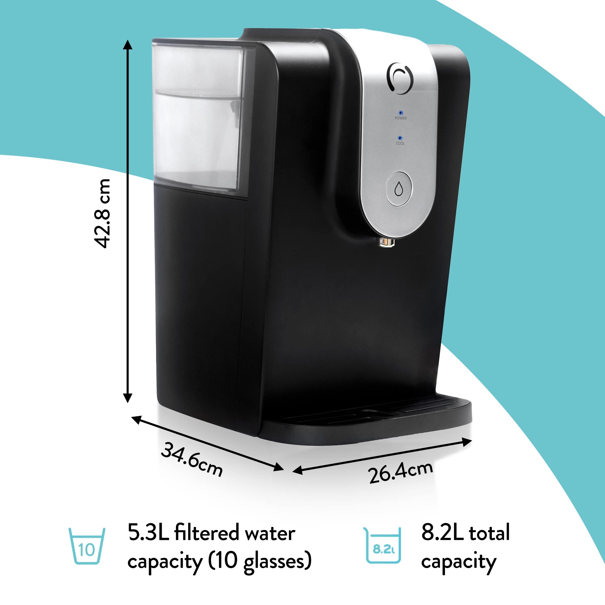 Aqua Optima Lumi Chilled Water Dispenser – 8.2L Filtered System