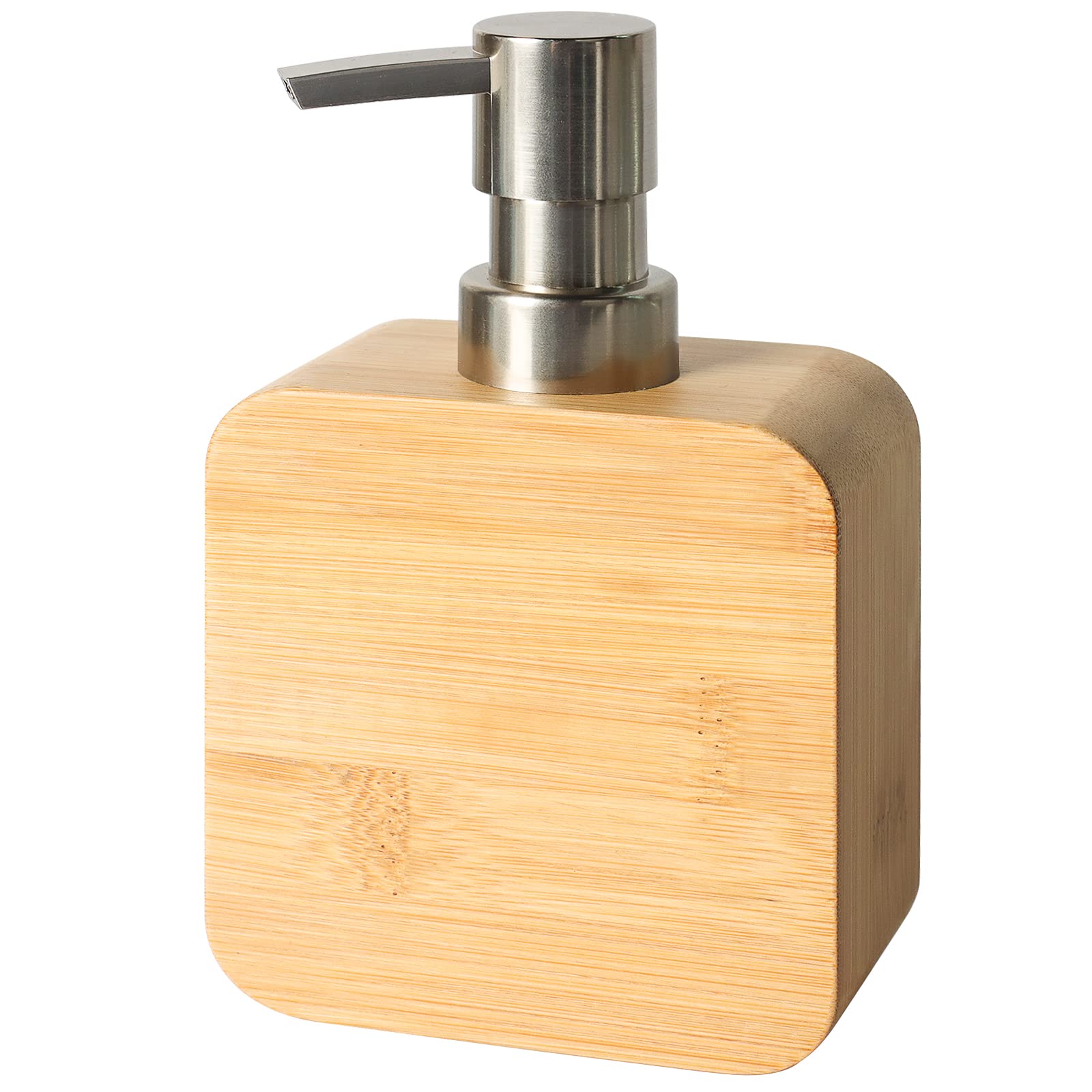 Asashizen Bamboo Soap Dispenser | Refillable Pump Bottle for Bathroom