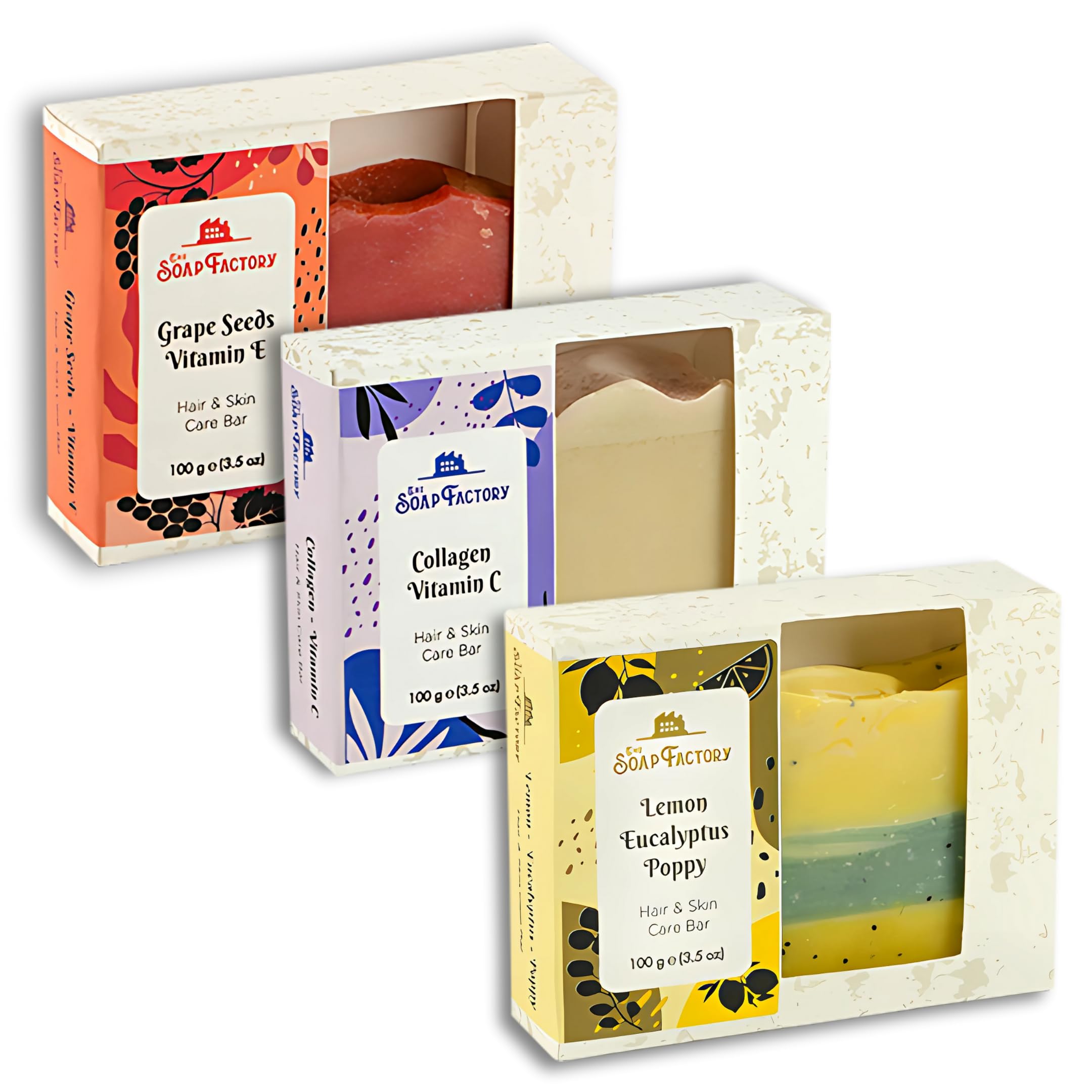 Jolof Store Natural Handmade Soap Gift Set – 3 Pack Vegan Skincare Bars