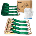 Heavy Duty Ratchet Straps - 4-Pack, 1000kg, 5m x 2.5cm