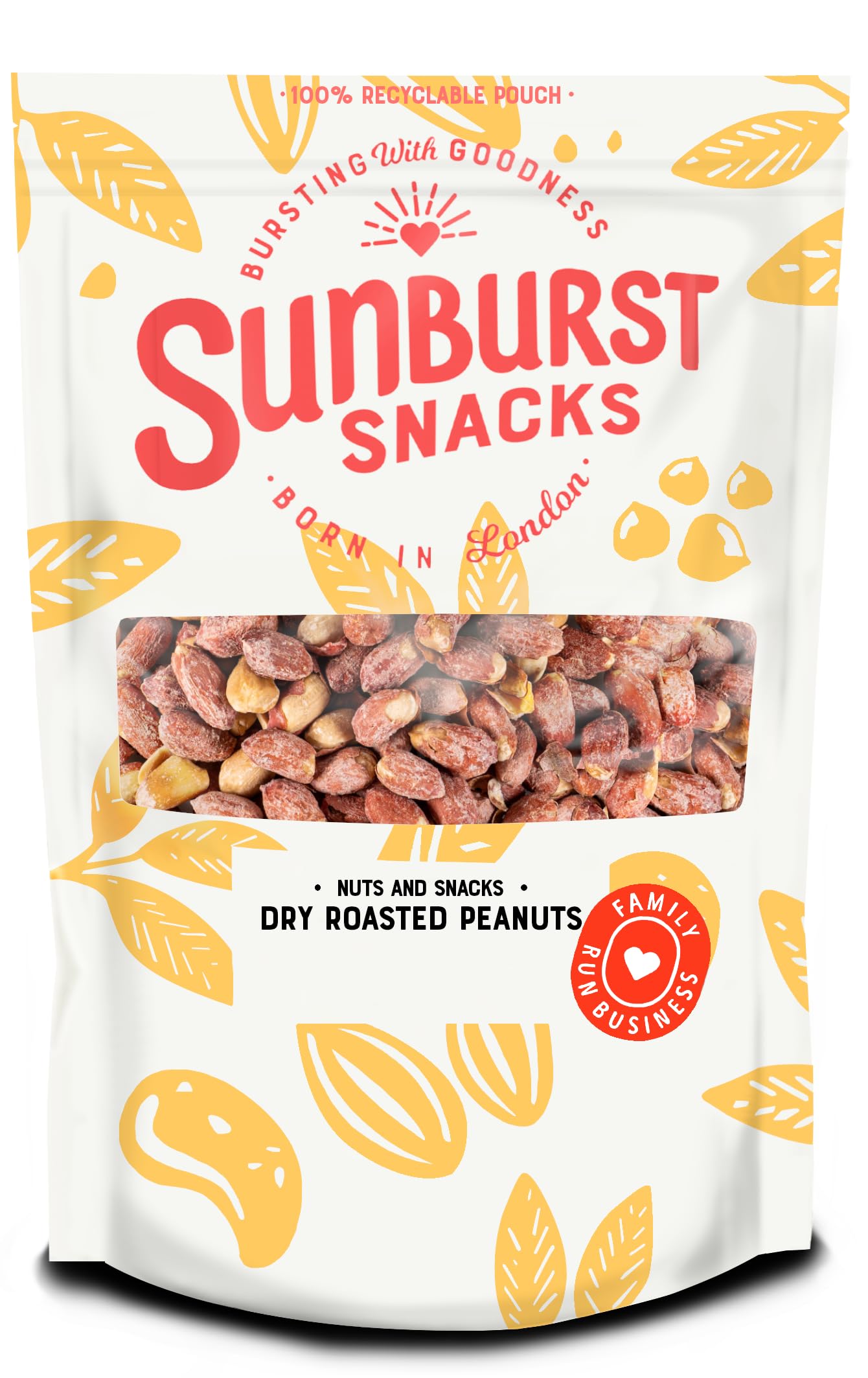 Sunburst Snacks Dry Roasted Peanuts with Sea Salt & Skin - 500g