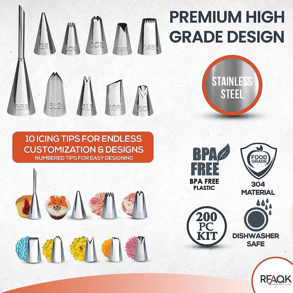 RFAQK 50-Piece Cake Turntable Set | 12" Aluminum Alloy Decorating Kit