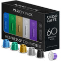 Rosso Caffè Nespresso Compatible Aluminium Coffee Pods Variety Pack - 60ct
