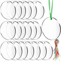 SANNIX 40PCS Acrylic Keychain Blanks | 3 Inch Clear Circle DIY Ornaments