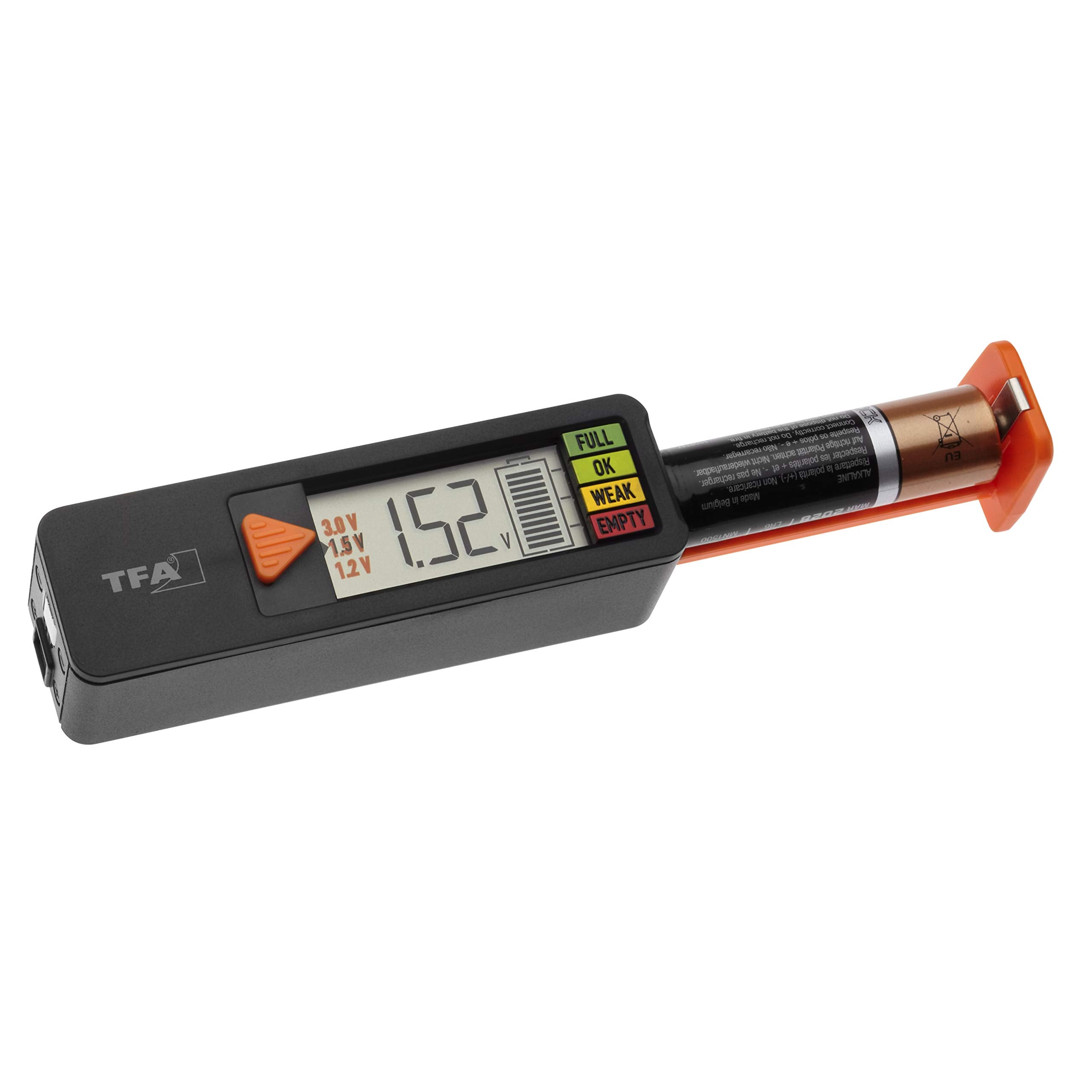 TFA Dostmann BatteryCheck Tester for AAA, AA, C, D & Button Cells