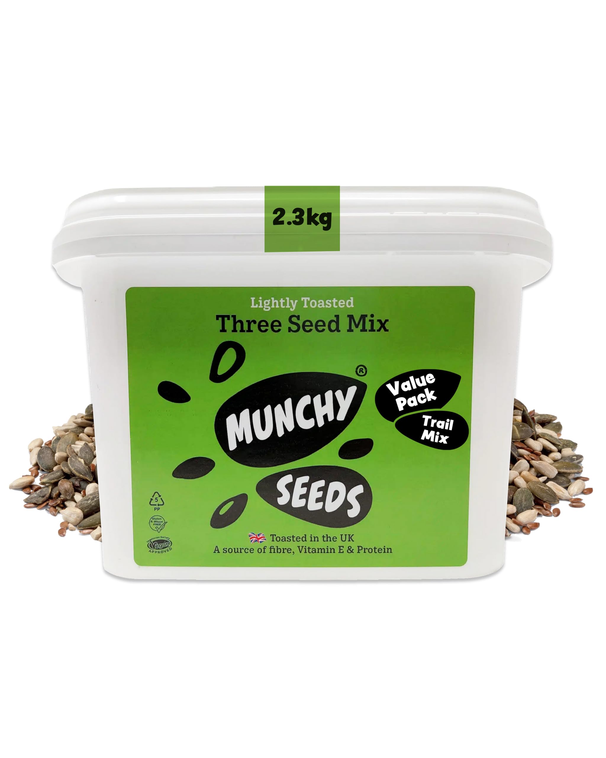 Munchy Seeds Lightly Toasted 3 Seed Mix - Nut Free Superfood 2.3kg