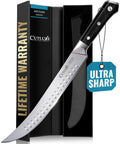 Cutluxe 10-Inch Butcher Cimeter Knife | Forged German Steel Full Tang