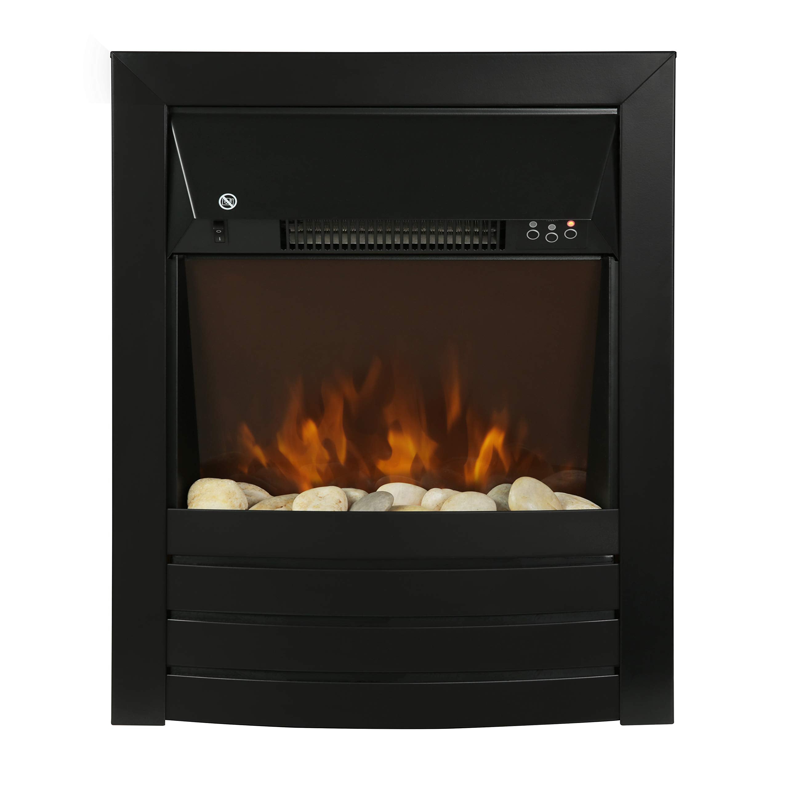 Zanussi ZEFIST1003B Electric Inset Fire Stove | 2kW Black Heater