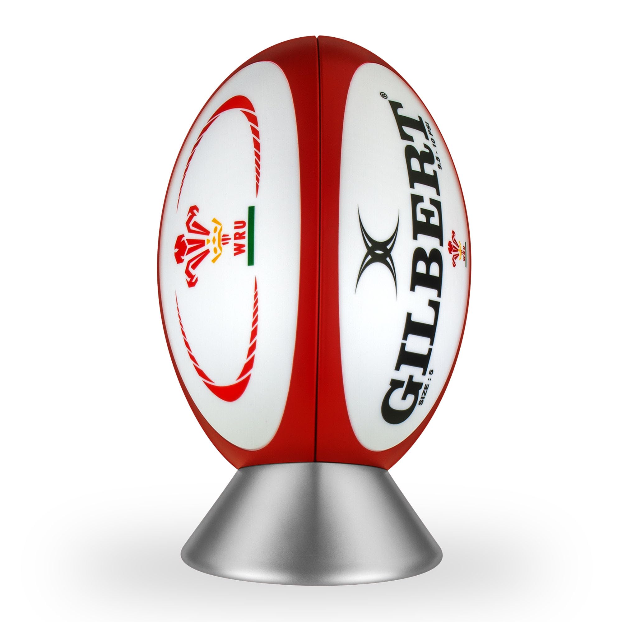 Gilbert Wales WRU Rugby Ball Night Light – Official Licensed Bedside Lamp