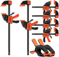 HORUSDY 8-Pack Woodworking Clamp Set | Quick-Release & Spring Clamps