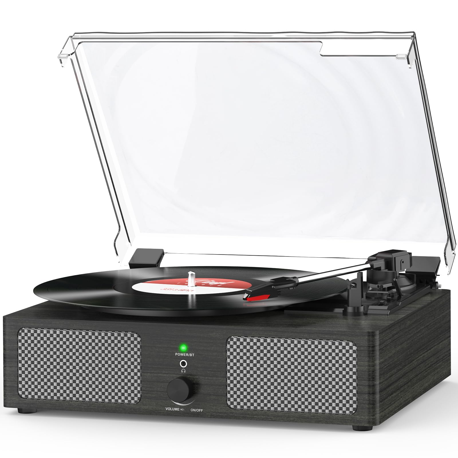 Udreamer Bluetooth Vinyl Record Player – 3-Speed Belt-Drive Turntable