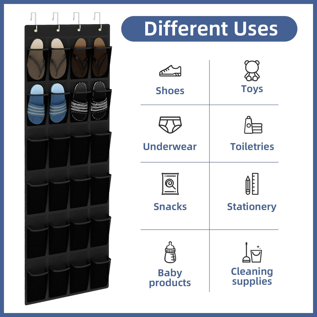 Dailyart Door Shoe Rack Hanging, 24 Large Pockets Hanging Shoe Storage - image 4