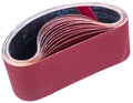 STEBRUAM Sanding Belts 75x457mm - 15 Pack Assorted 80-400 Grit Set