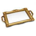 Tstarer Antique Gold Mirror Tray | Vintage Jewelry & Vanity Organizer