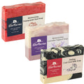 Natural Handmade Soap Gift Set - Charcoal & Goat Milk 3 Pack