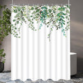 Lerores Anti-Mould Shower Curtain – 180x200cm Leaf Pattern Polyester