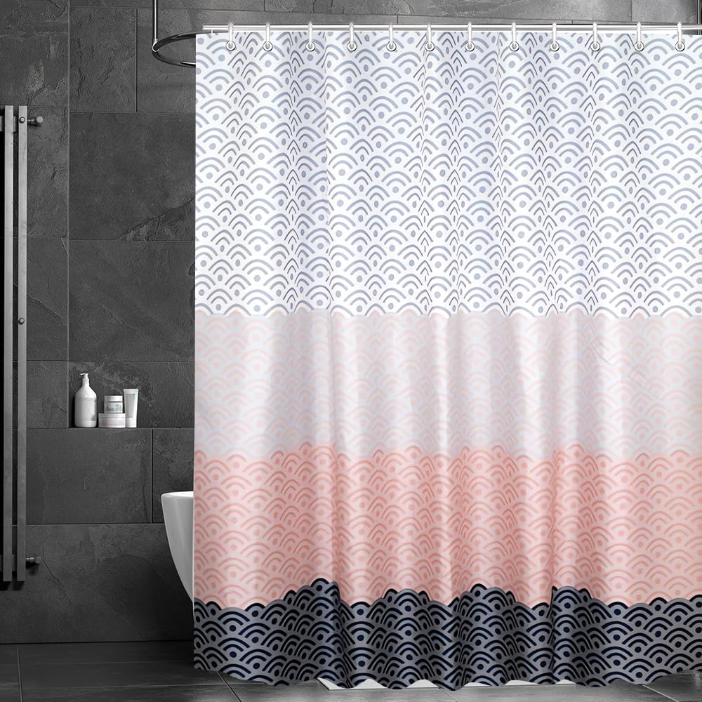 Lerores Floral Shower Curtain | Anti-Mould Waterproof Polyester, 100x200cm