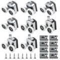 Jolof Store 23mm Curved Shower Door Rollers – 8 Pcs Aluminum Alloy Wheels