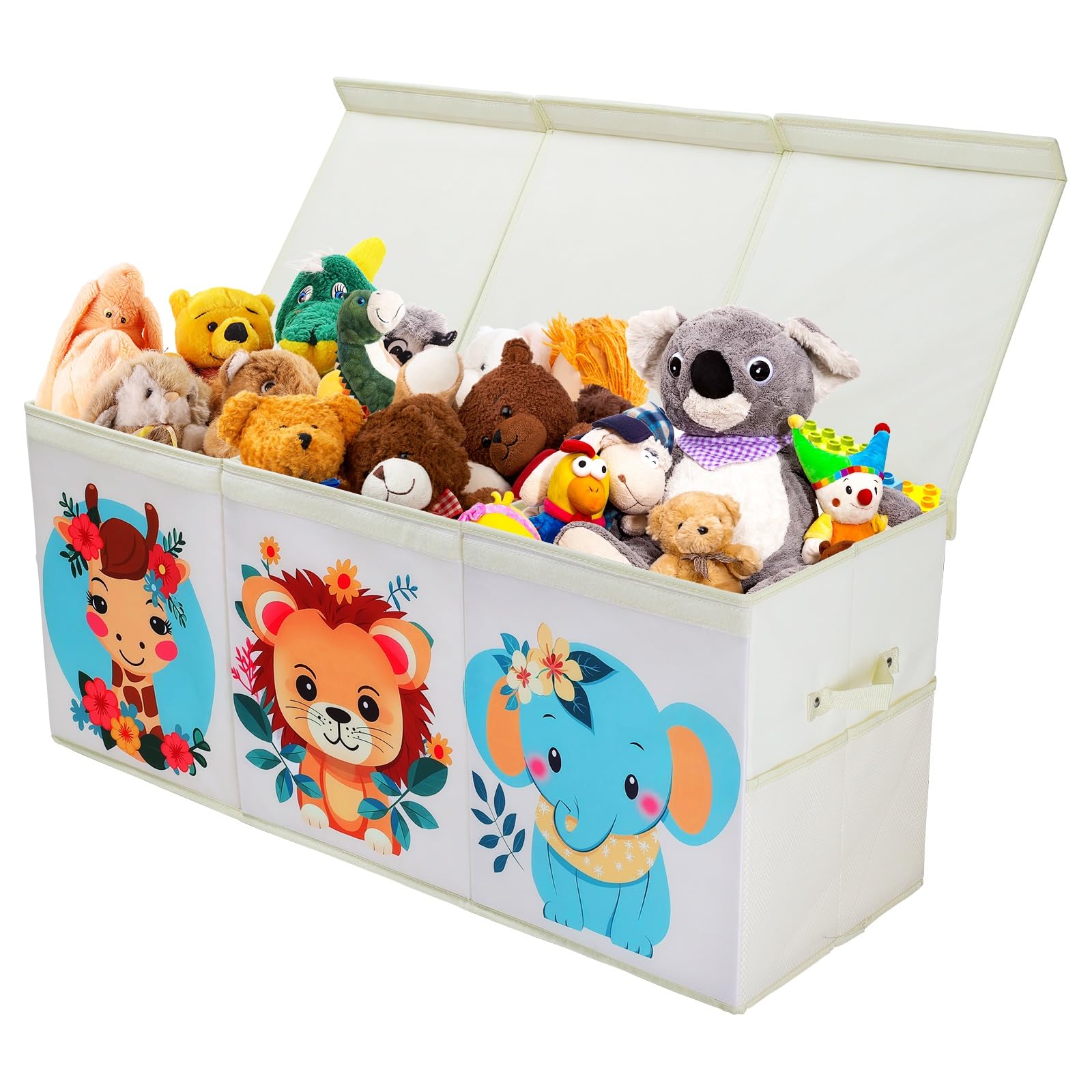 Decalsweet Extra Large Kids Toy Storage Box | Foldable Oxford Toy Chest