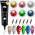 BISHENGYF 3D Sculpting Nail Gel Kit – Chrome Powder & Clear Carved Gel