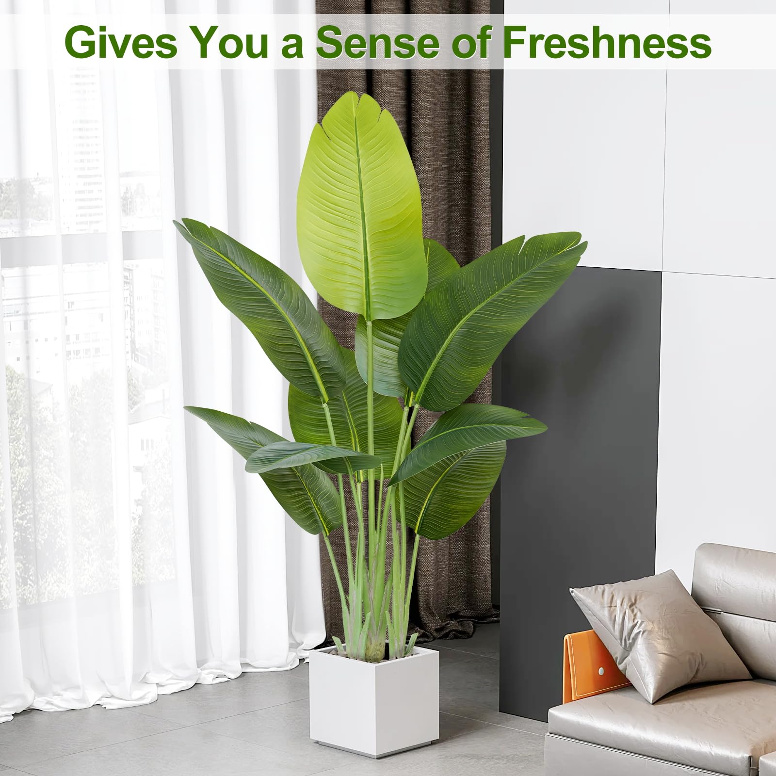 Keeplush 120CM Artificial Bird of Paradise Plant | Faux Banana Tree