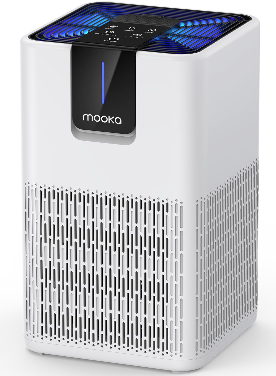 MOOKA H13 HEPA Air Purifier for Large Rooms with Aromatherapy - White