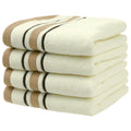 100% Cotton Hand Towels – Soft Absorbent Beige Set of 4