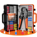 Preciva Ferrule Crimping Tool Kit - 28-5 AWG Ratchet Plier with 1500pcs