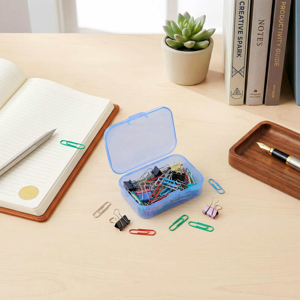 Forever bene 30 Blue Mini Parts Boxes with Lids, 30 Pieces, Blue, each piece measures 6,5 × 4,5 × 2 cm - image 4