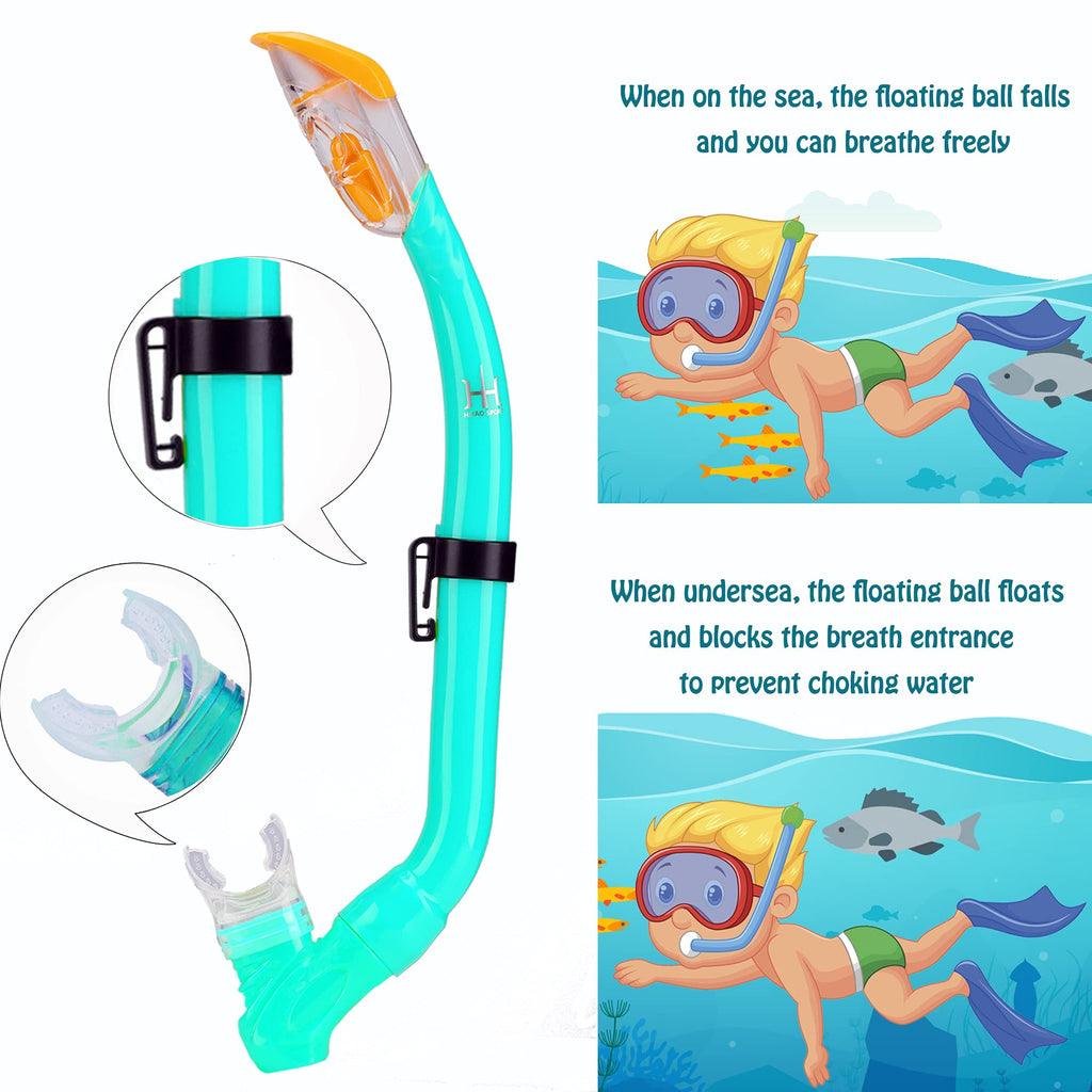 Jolof Store Kids Snorkeling Set | Dry Snorkel, Mask & Adjustable Fins