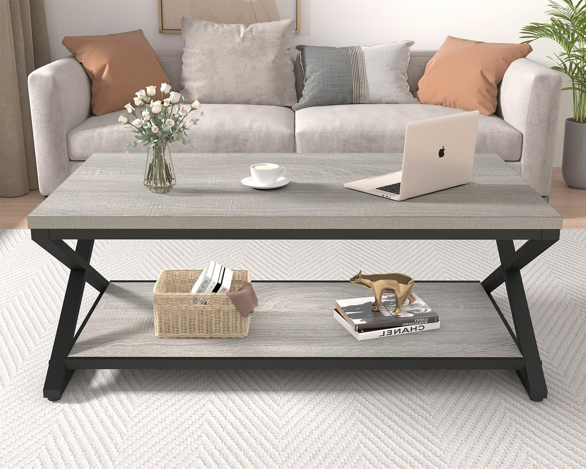 HSH Coffee Table for living room coffee tables Storage 120cm Grey - image 3