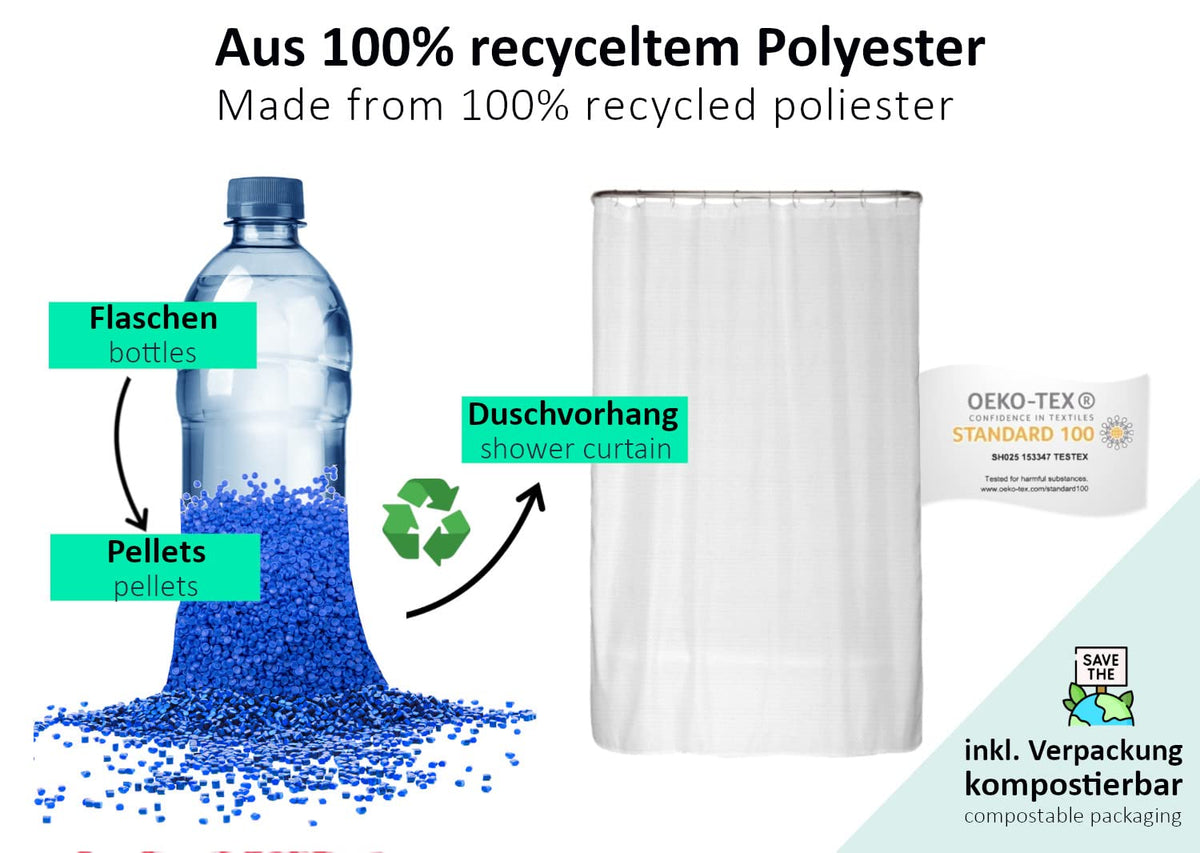 arteneur Anti-Mould Shower Curtain 180 x 200 cm Galaxy